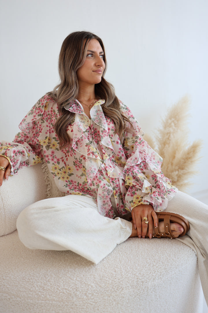 Chiffonbluse mit Floralprint Valentina