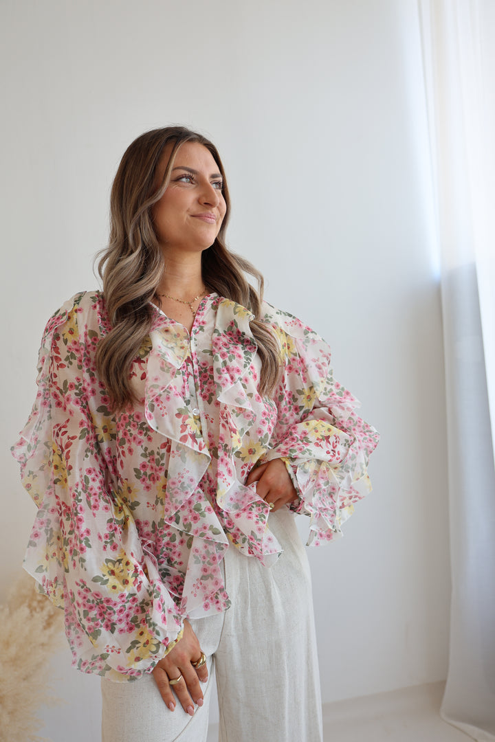 Chiffonbluse mit Floralprint Valentina