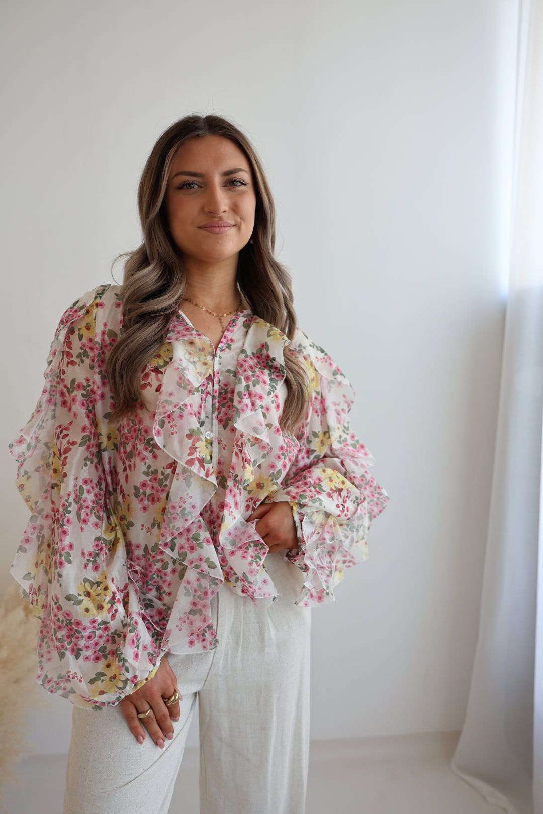Chiffonbluse mit Floralprint Valentina