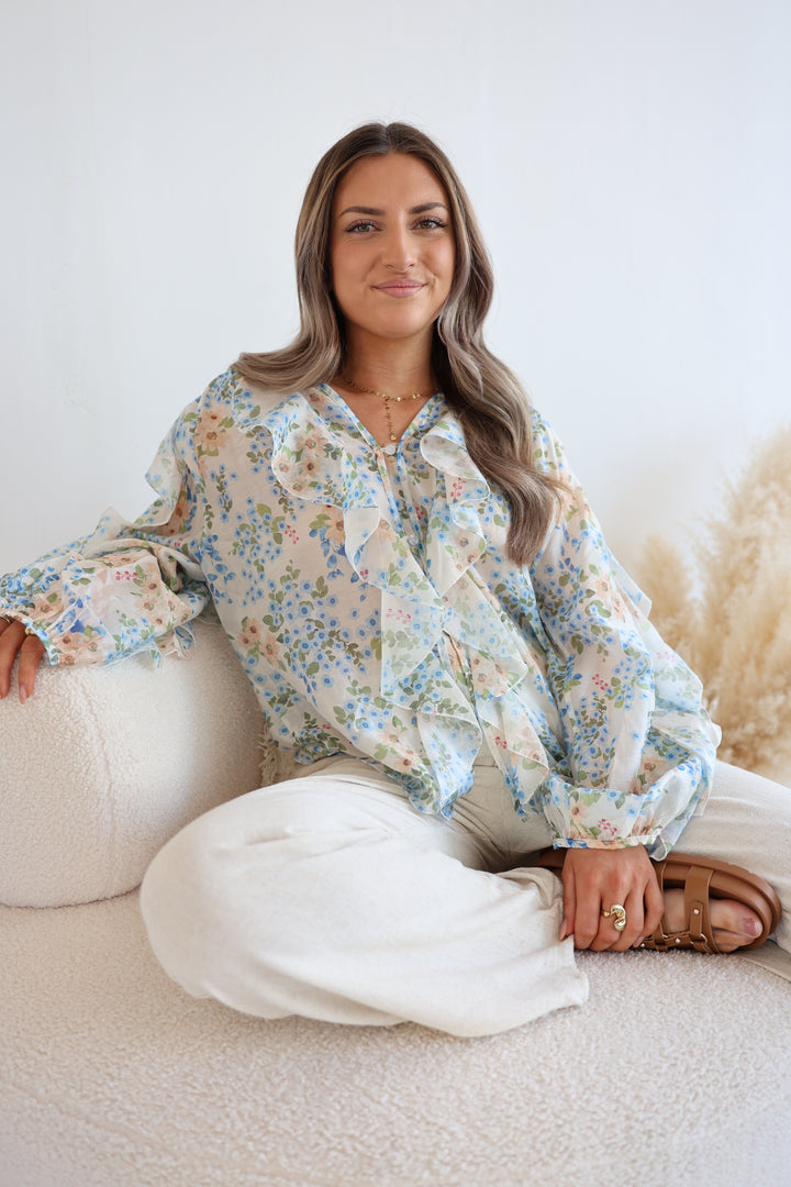 Chiffonbluse mit Floralprint Valentina