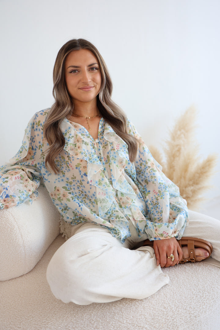 Chiffonbluse mit Floralprint Valentina