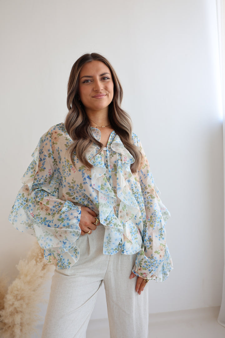 Chiffonbluse mit Floralprint Valentina