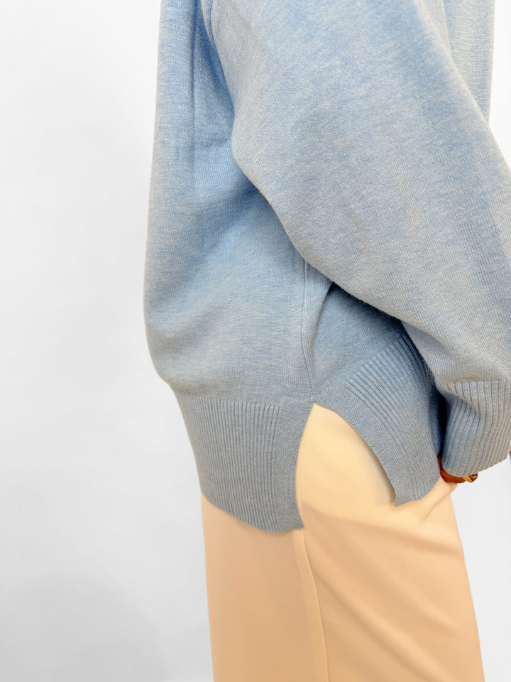 Leichter Casual Pullover Sky Blue