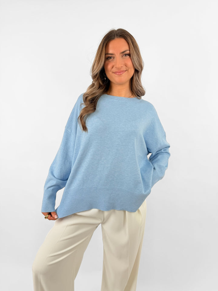 Leichter Casual Pullover Sky Blue