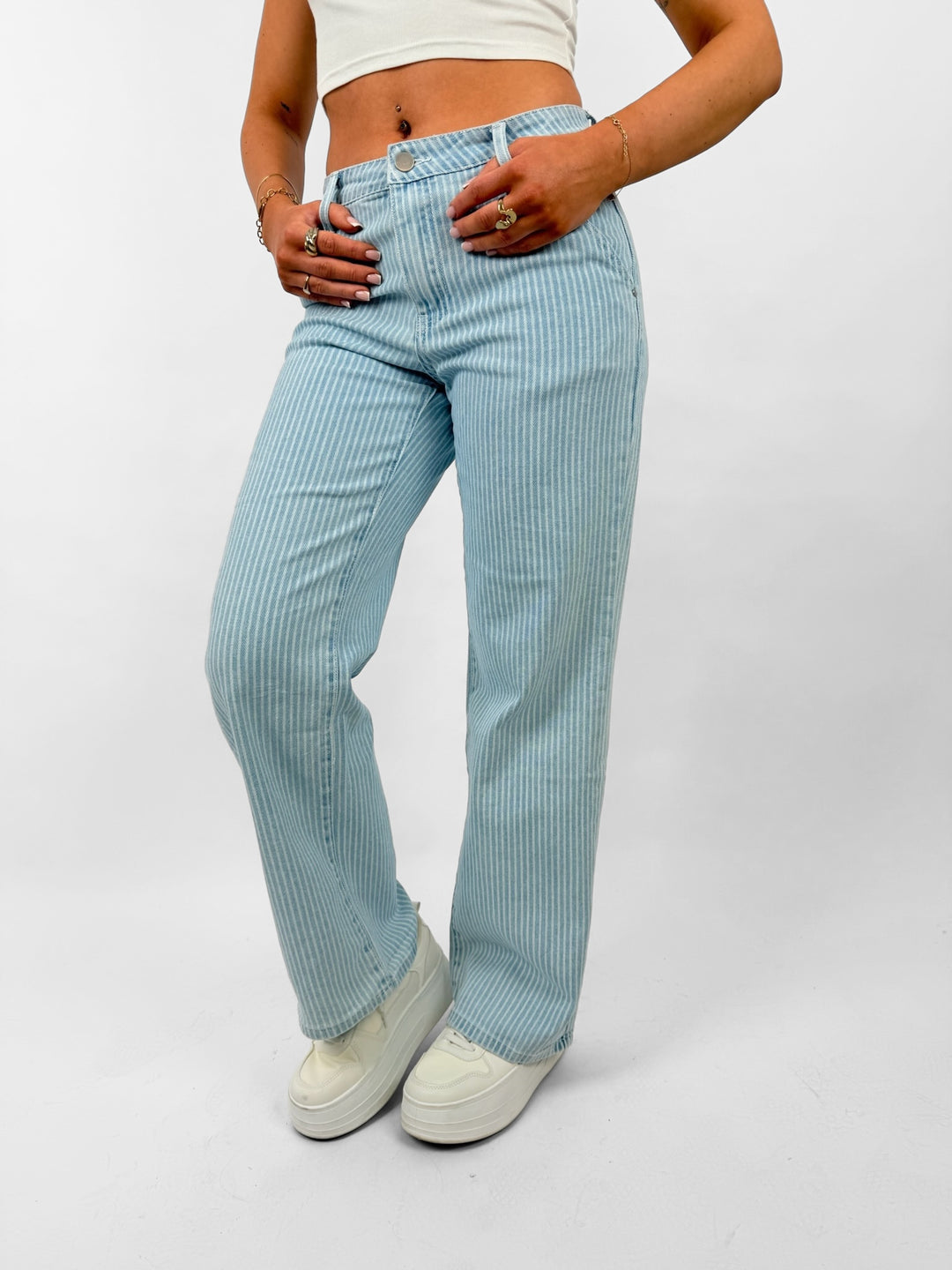 Low Straight Fit Jeans Stripes (2865)
