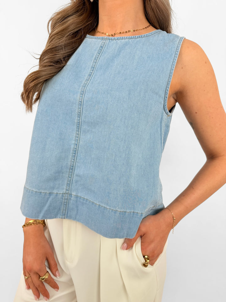 Lockeres Top Denim Spring