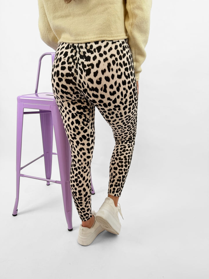 High Waist Leggings mit Leopardenprint (T2401)