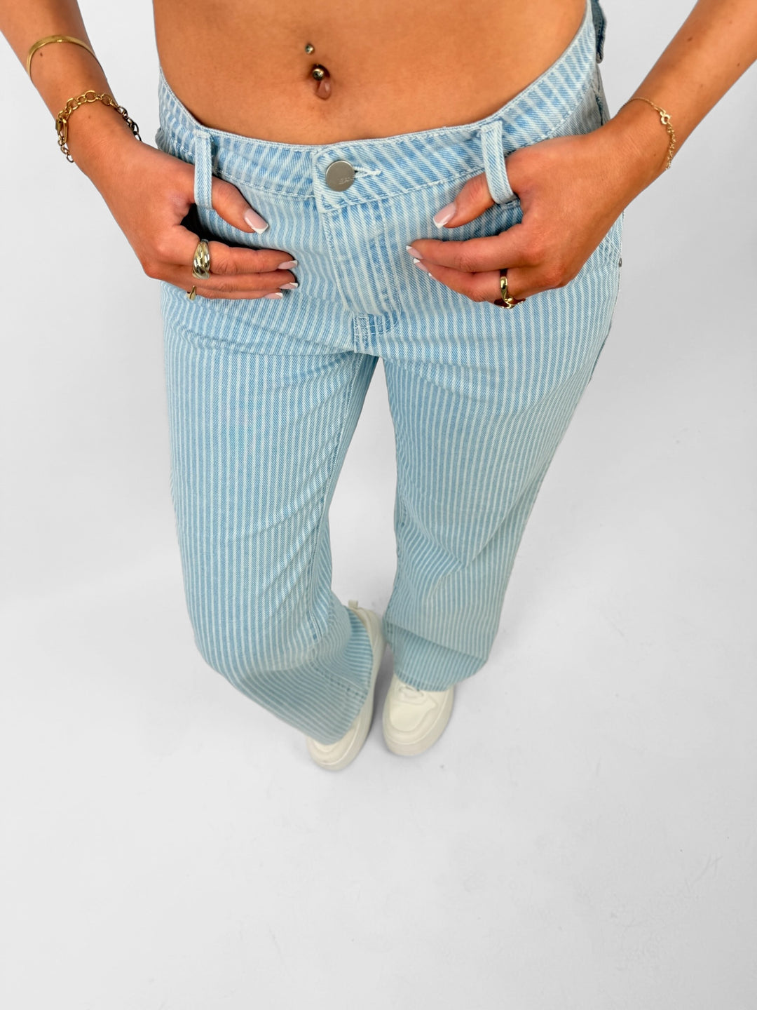 Low Straight Fit Jeans Stripes (2865)