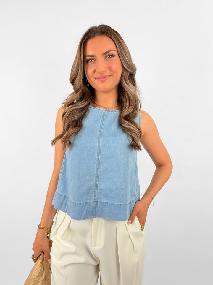 Lockeres Top Denim Spring