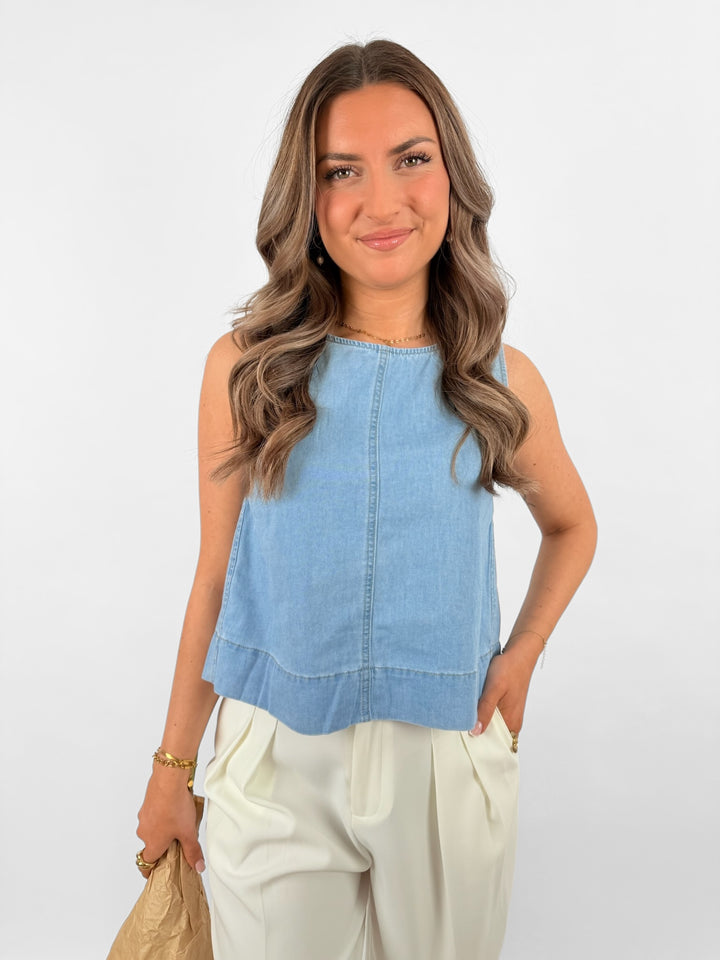 Lockeres Top Denim Spring