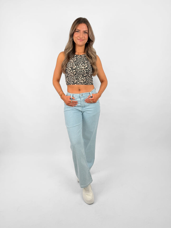 Cropped Top mit Leoprint Leonie
