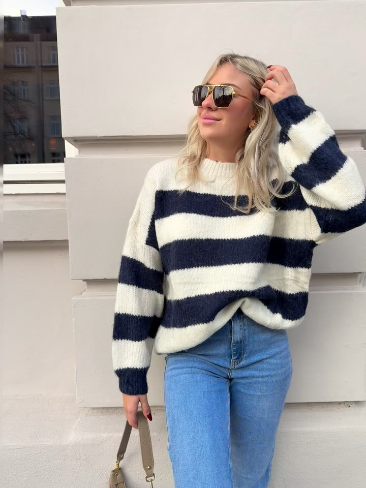Gestreifter Pullover Wide Stripes