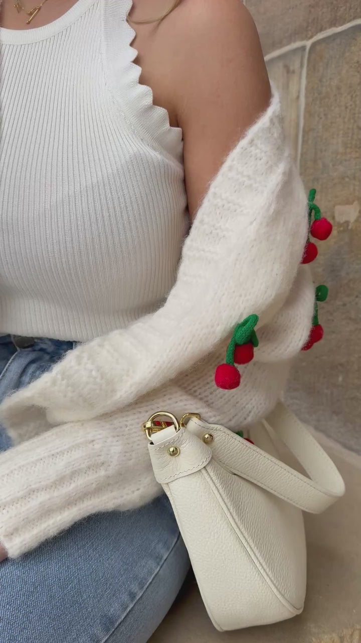 Offener Cardigan Cherry